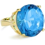 nOir Classic Blue Cubic Zirconia Cocktail Ring