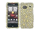Leopard Gold Bling Rhinestone Faceplate Diamond Crystal Hard Skin Case Cove ....