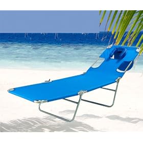 Ostrich Beach Chaise / Lounger - Solid Blue