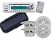 Pyle Audio Package for the Car/Truck/Boat, Marine In Dash AM/FM/CD Player -- White Water Resistant Radio Shield -- Two Pairs of 4 Full Range Waterproof Speakers