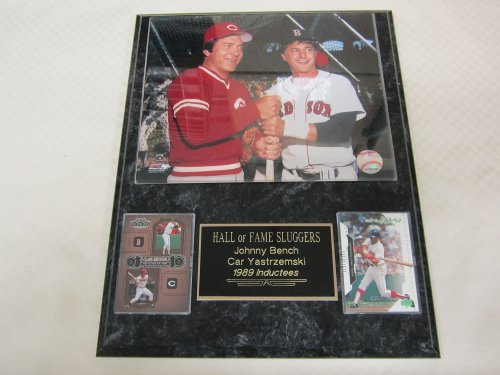 Johnny Bench Carl Yastrzemski 2 Card Collector Plaque