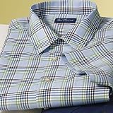 Plaid Linen Short Sleeve Sport Shirt