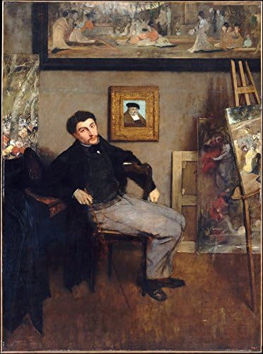 Zaladas Art - James Tissot Portrait Of James Tissot Oil Paintings Art Poster by Paper Wall Art Size 18X24 inch