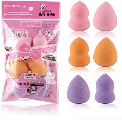 6pcs Makeup Foundation Sponge Blender Puff Flawless Powder Smooth Beauty