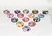 Set of Five (5) Different Assorted Polymer Clay Charms with Creative Floral Designs and Silver Toned Core, Designed to Fit Pandora, Chamilia, Troll, Biagi, and Other European Charm Bracelets