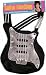 Forum Retro 80s Punk Rock Star Costume Black Guitar Handbag