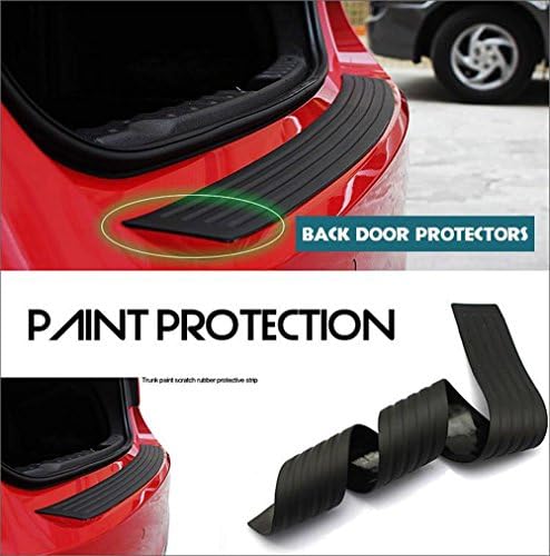 Yirui Auto Car Accessories Rear Back Door Sill Scuff Plate Bumper Protector Trim Protective Strip Fit for Toyota Prius 2016 Black
