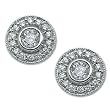 14K White Gold Diamond Earrings