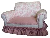 Product details for Angel Song Pink Toile Club Child's Loveseat Chair