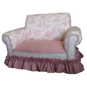 Angel Song Pink Toile Club Child's Loveseat Chair by Angel Song
