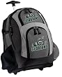 Michigan State Peace Frog Rolling Backpack Deluxe Gray MSU Peace Frogs - Our Best Backpacks Bags with Wheels or School Trolley Bags Carry-Ons - Unique Gifts
