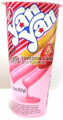 Meiji - Yan Yan with Strawberry Flavor Dip 10 Cups Plus 1 Free Randomly Picked Yu-Gi-Oh... by Meiji