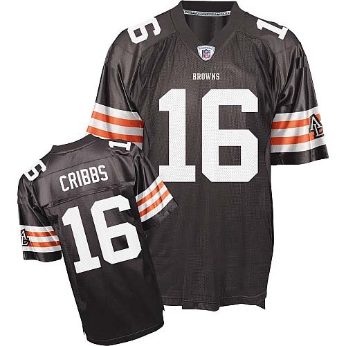 Cleveland Browns #16 Joshua Cribbs Brown NFL Jerseys Authentic Football Jersey Size 48-56 (Please Select the Size When You Order, Can Do Drop Shipping)