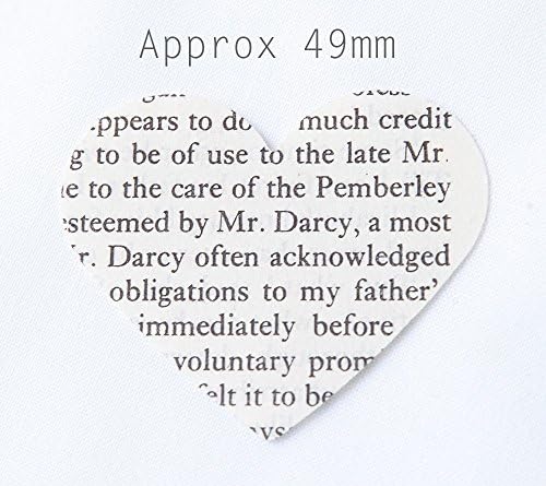 Jane Austin Large Recycled Book Wedding Table Confetti size approx 49 mm (2 inches) wide - available in pack sizes of 100 - 300