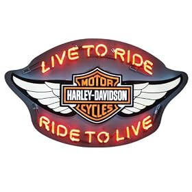 Harley-Davidson� Winged Bar and Shield LTR_RTL Neon Wall Art by Roadhouse Collection� HDL-15401