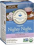 Traditional Medicinals Organic Nighty Night Valerian Tea, 16 Tea Bags