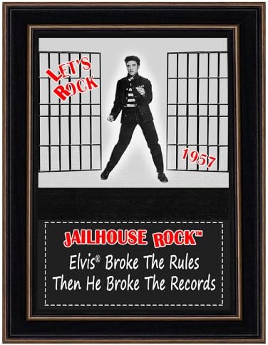 The Craft Room 5165 Jailhouse Rock, Hardwood Framed Elvis Themed Textured Print