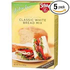 Schar Naturally Gluten-Free Classic White Bread Mix, 19-Ounce Boxes (Pack of 5)
