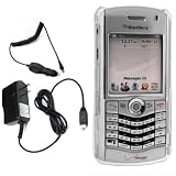 Fosmon®StarterKitforBlackberryPearl8130withHomeCharger+CarCharger+SnaponCrystalClearHardCase+SFPlanetNeckstrap