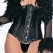 Satin Waist Cincher With Metal Boning And Lace Up