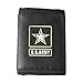 U.S. Army Logo Direct Embroidered on Ultra Leather Fabric Tri Fold Wallet