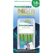 PowerGenix ZR-PGX1HRAA-4B 1 Hour Quick Charger with 4 AA 1.6v NiZn Rechargeable Batteries