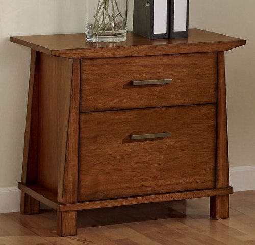 Home Office File Cabinet in Light Brown Finish