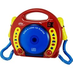 Elta Kid Line Tragbarer CD-Player mit 2 Mikrofonen rot/gelb