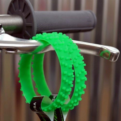 SET OF FIVE GREEN KNOBBY DIRTBIKE TIRE WRISTBAND KAWASAKI kx kxf 125 250 450