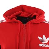Adidas Originals Hooded Flock Track Top - Scarlet/White