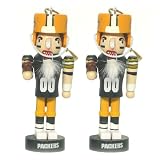 Green Bay Packers Mini Wooden Nutcracker Two-Piece Ornament Set
