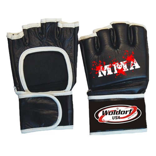 Mixed Martial Arts Gloves Open Palm Black Size XL