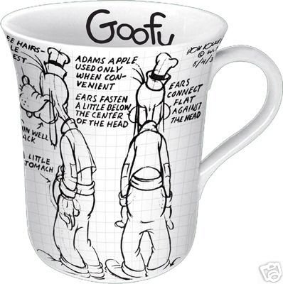 Licensed Disney Goofy Ceramic Sketch Book Coffee Mug