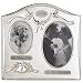 Lawrence Frames Satin Silver and Brass Plated 2 Opening Picture Frame, 25th Anniversary Design