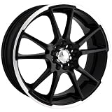 Akita Racing AK-35 435 Black Wheel with Machined Lip (17x7) by Akita Racing