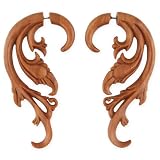 Evolatree - Floral Filigree - Wood - Steel Pin - Cheater Earrings