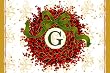 Monogram Holiday Wreath Floormat G Monogram Holiday Wreath Floormat G