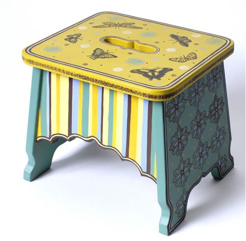 Kitchen: Butterfly Rhapsody Single Step Stool