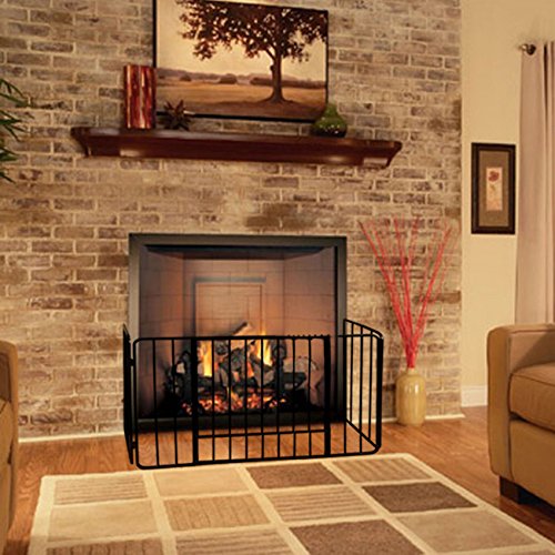 Clevr 43" Fireplace Safety Fence Screen Gate Home Garden Wood Stove