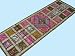 BEADED SARI INDIAN RUNNER KHAKI TAPESTRY WALL HANGING