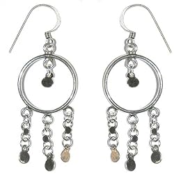 Girl Sterling Silver Handcrafted Earring 2.5 inches (ers235)