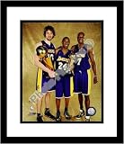 Kobe Bryant, Pau Gasol and Lamar Odom Los Angeles Lakers NBA Framed 8x10 Photograph 2009 NBA Finals Champions and MVP Trophy