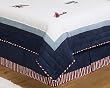 Red, White & Blue Vintage Aviator Queen Kids Childrens Bed Skirt by JoJo Designs