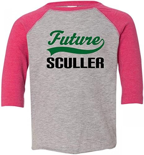 Inktastic Little Boys' Future Sculler Toddler T-Shirt 2T Heather and Hot Pink