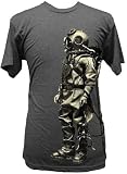 Men's Annex Clothing Sea Diver Suit Victorian Steampunk Etching Art Design Print Tee Shirt