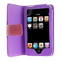 Premium Purple Folio Wallet Leather Case for Apple Ipod Touch Itouch 8Gb 16GB 32Gb 2G 3G 2nd 3rd Generation