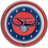 nBA Chrome Double Ring Neon Clock