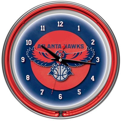 Trademark Atlanta Hawks Double Ring Neon Clock