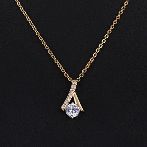 hot sale 18K Gold Plated Princess Cut Zircon fashion design Necklaces&Pendants for women YILIA