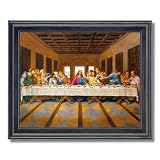Jesus Christ The Last Supper Religious Picture Framed Art Print
